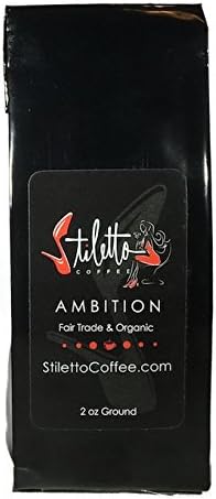 Stiletto Coffee: AMBITION Blend - Certified Fair Trade And Organic - 100% Specialty Grade Arabica Coffee (2 OZ SAMPLE)