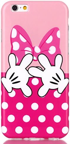 iPhone 6S Plus Case, iPhone 6 Plus Case, Clear Soft Rubber TPU Gel Silicone Case Protective Cover Skin for iPhone 6 Plus / iPhone 6S Plus 5.5 inch (Polka Bow knot)