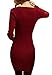 FanShou Women Crewneck Knit Sweater Mini Package Hip Bodycon Dress, Black, XXL