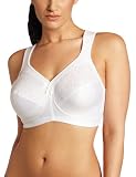 Glamorise Womens Magiclift Cotton And Lace Soft Cup Bra