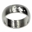 316L Stainless Steel ring with one CZ - Width: 8mm (Sizes 5-14)stone - Width: 7mm (Sizes 8-12)