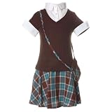 Girls Fall Clothes BROWN TURQUOISE PLAID Dress RARE EDITIONS Girl 7-14