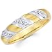14k Two-Tone White and Yellow Gold Men's Diamond Wedding Band Ring (0.10 ct., GH Color, SI Clarity)
