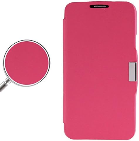 DIYLooks Brush Texture Magnetic Button Mobile Phone Housing Horizontal Left and Right Flip Leather Case for Samsung Galaxy S5 mini / G800 (Pink)
