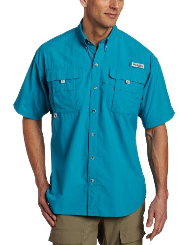 Columbia Sportswear Men's Bahama II Short Sleeve Shirt, Medium, Mariner