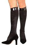 Adult Black Velvet Knee Highs - Adult Std.