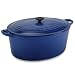Kitchen & Housewares : Le Creuset Enameled Cast-Iron 15-1/2-Quart Oval French Oven, Cobalt