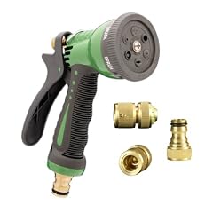 Sanifri 470010456 Garten-Handbrause Set f�r 1/2" Gartenschlauch, bestehend aus Gartenbrause, 6-fach verstellbar und Messing-Steckkupplungsset