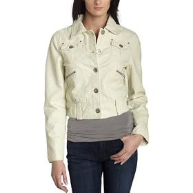 Big Chill Women's Big Chill- Button Front Faux Leather Jacket