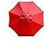 Abba Patio 9ft Patio Umbrella Market Outdoor Table Umbrella with Auto Tilt and Crank for Garden, Lawn, Deck, Backyard & Pool, 8 Sturdy Steel Ribs, Dark Red