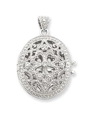 Sterling Silver CZ Locket