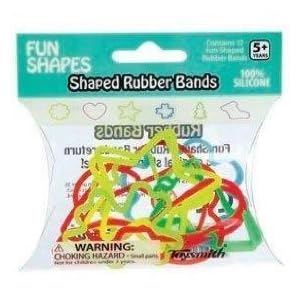 Toy Smith Fun Shapes Shaped Rubber Bands - 12 pk by Toysmith