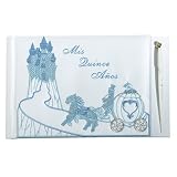 Satin Castle Guest Book - Blue