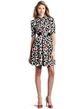 Jessica Simpson Women's Shirt Dress with Elastic Waistband and Belt,News Hearts Barberry,4