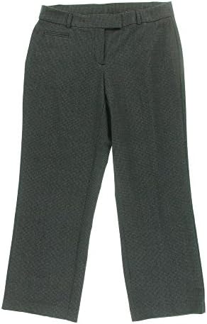 JM Collection Womens Petites Curvier Fit Patteren Dress Pants Black 8P