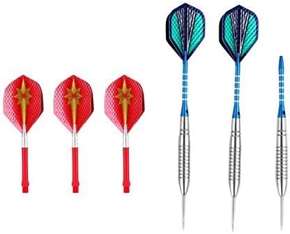 Crystallove Steel Tip Darts with National Flag Flights for Dartboard Games 3pcs for a Pack (BL-3600) by Ctystallove Shop