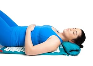 Cotton Pagoda Blue Acupressure Massage Mat with carry-bag