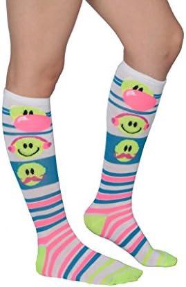 Cute Crocs Women's Funky Printed Colorfull Knee-High Socks Style 4 - 8 Pack