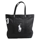 ラルフローレン バッグ ビッグポニー 刺繍 ブラック 40518225 ハンド トートバッグ ラージサイズ Big pony Ralph Lauren ag-667900-10