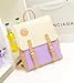 YOPO New Retro Vintage Casual Women's Backpack School Bag Fashion Travel School PU Leather Handbag ipad Bag, Four Colors Avaliable (Purple)
