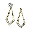 14K Yellow Gold 1/4 ct. Diamond Earring Jackets