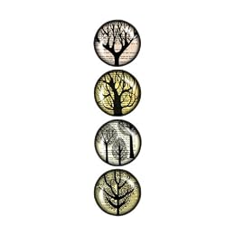 Lisa Congdon Vintage Trees Clicks Magnet Set - 4pk : Target