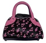 HOLLYWOOD MIRROR MUSICAL NOTES PRINT PVC PURSE