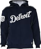 Detroit Tigers Full Zip Sherpa Lined Hooded Sweatshirt