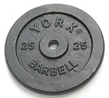 York 25 lb. Standard Contour Black Cast Iron Plate