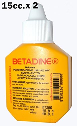 2xPOVIDONE-IODINE FIRST AID ANTISEPTIC WOUND 15 cc.