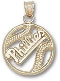 Philadelphia Phillies Pierced Baseball Charm/Pendant
