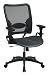 Kitchen & Housewares : Deluxe Air Grid Managers Chair with Adj. Padded Arms and Gunmetal Finish Base