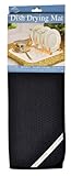 Envision Home Microfiber Dish Drying Mat, 16 by 18-Inch, Black