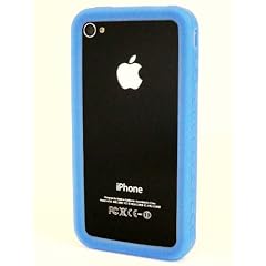 N&B IPHONE 4 Bumper Silikonh�lle DOPPELPACK 2 St�ck Blau und Grau