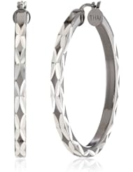 Sterling Silver Square Tube Hoop Earrings