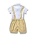 Baby Boy's Bowtie Gentleman Romper Jumpsuit Overalls Stripe Rompers Sets
