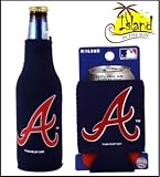 SET OF 2 ATLANTA BRAVES MLB CAN & BOTTLE KOOZIE COOLER