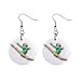 Gymnastics Gymnast #9 Dangle Button Earrings Jewelry 1 inch Round 12779175
