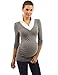 PattyBoutik Mama 2 in 1 Style Collar Long Sleeve Maternity Top