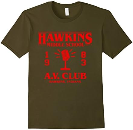 Men's Hawkins Middle School A.V. Club  Large Olive