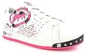 Red By Marc Ecko "Phranz Pharenheit" Ladies Leather Lace Up Fashion Shoes - White/Black/Pink