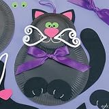 Black Cat Paper Plate Halloween Craft Kits 41gg3R6%2B sL. SL160 Black Cat Paper Plate Halloween Craft Kits