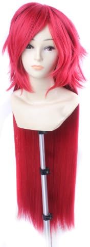 FENGSHANG Final Fantasy Reno Long Cosplay Wigs Red 32 Inches
