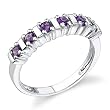 Sterling Silver 0.50 cts Round Cut Amethyst Ring Size 9