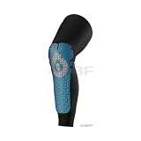 SixSixOne Rhythm Knee Soft Shell Pad (Black/Cyan, Medium)