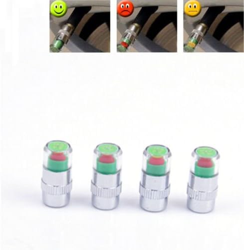 4pc Auto Tire Pressure Monitor Valve Stem Caps Sensor Indicator Alert Nice