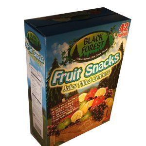Black Forest Fruit Snacks Juicy Filled Centers 42 pkt box (0.9 oz pouches)(Pack of 2)