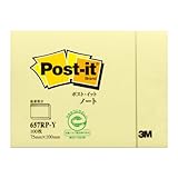 ポスト・イット ノート 75x100mm 100枚 イエロー 657RP-Y ポスト・イット ノート 75x100mm 100枚 イエロー 657RP-Y