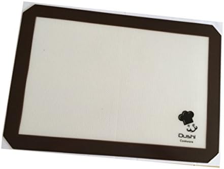 Premium Quality Non-stick Silicone Baking Mat, Half Sheet Size, 11 X 16 Inch, Easy Cleaned and Oven Ready for Healthier Baking and Cost Savings, By Dushi Cookware
