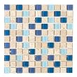 Stone Travertine and Glass Mosaic Lagoon